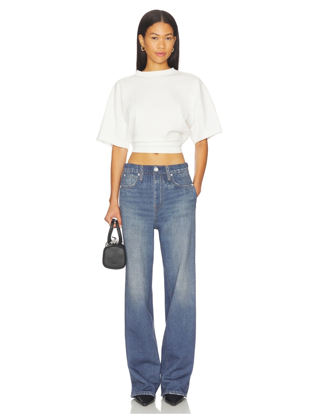 Rag & Bone  NWT Miramar Fleece Pull On Wide Leg Jeans in Sz XXS
